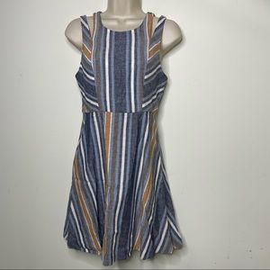 BCBGeneration  zipper midi blue/orange dress size 0